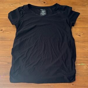 Time and Tru Women's Black Short‎ Sleeve Tee